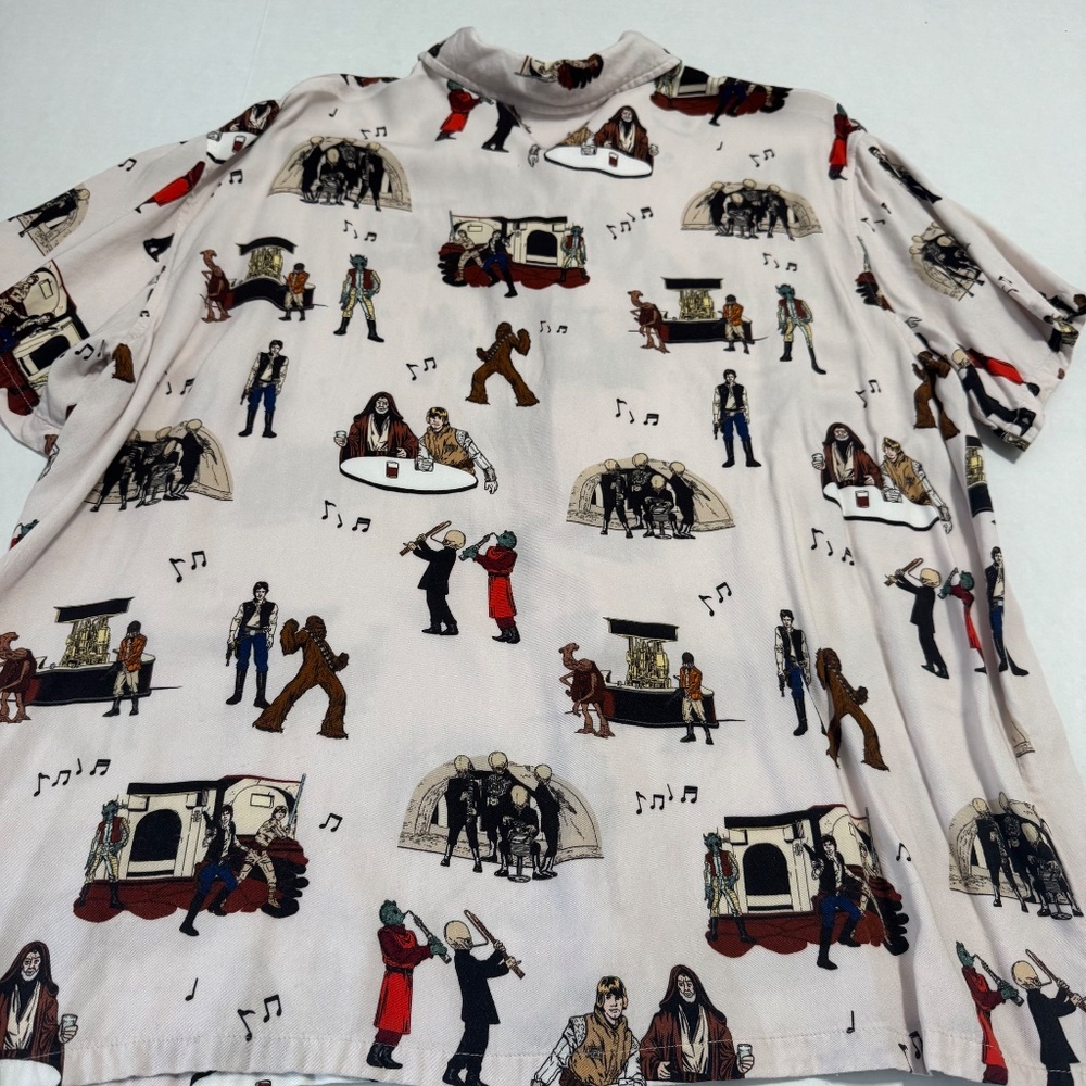 STAR WARS Mos Eisley Cantina-Box Lunch Exclusive Men's Button Down Shirt Sz XL - Picture 4 of 12